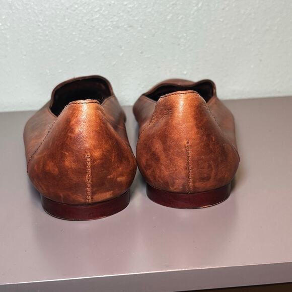 Clicks Womens Brown Leather Embossed Flats Slip On Shoes Size 7.5 B Brazil - Picture 7 of 10